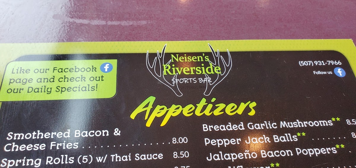 Menu Neisen's Riverside Sports Bar-3