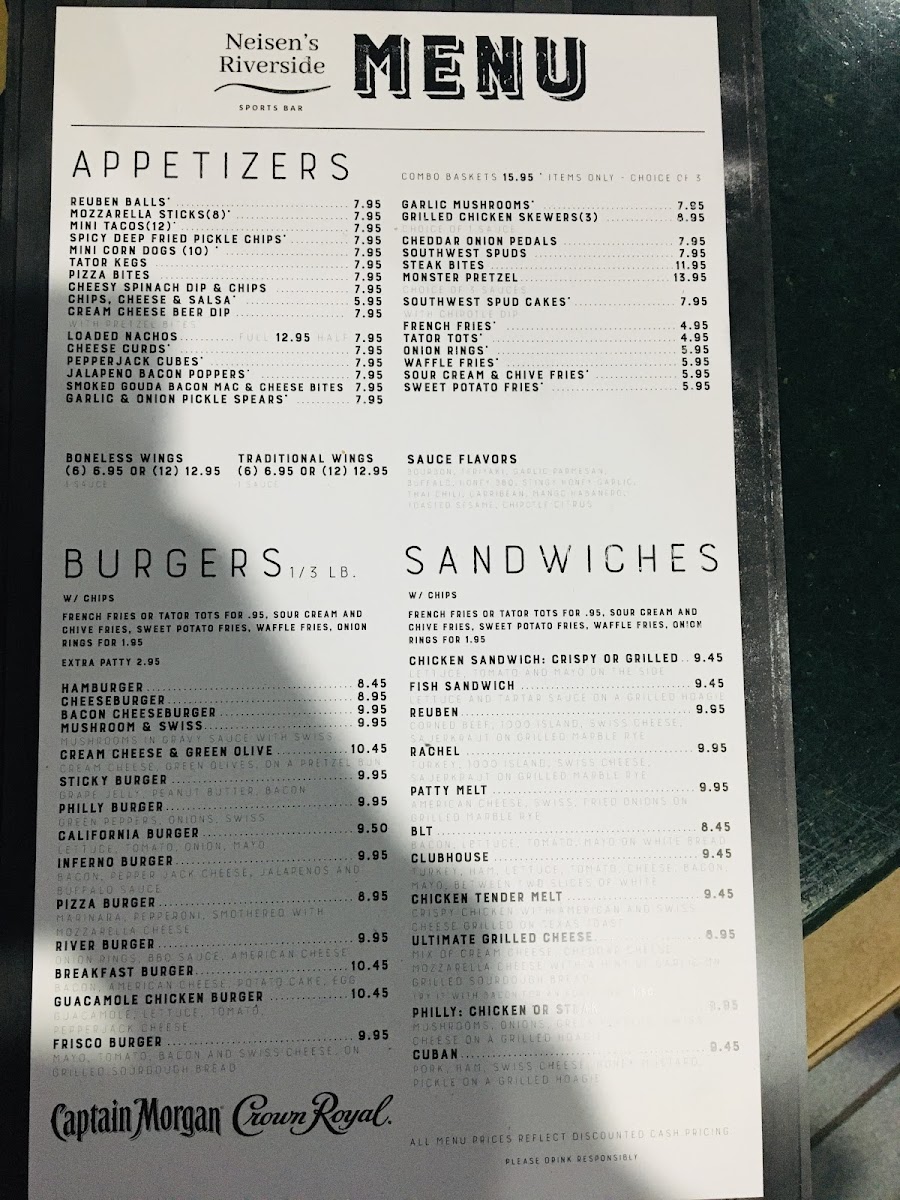 Menu Neisen's Riverside Sports Bar-5